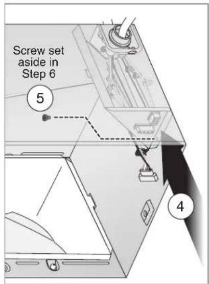 Screw set aside in Step 6 ⑤ ④