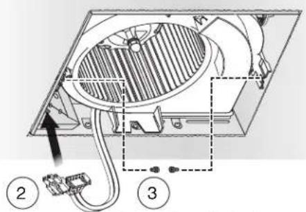 Technical diagram of a refrigerator interior with labeled parts and numbered annotations