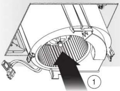 BROAN XB110HL1 - Reinserte y fije el conjunto del ventilador PRECAUCIÓN 🔒 PARA PREVENIR DAÑOS - 1