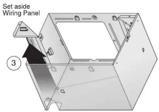Set aside Wiring Panel ③