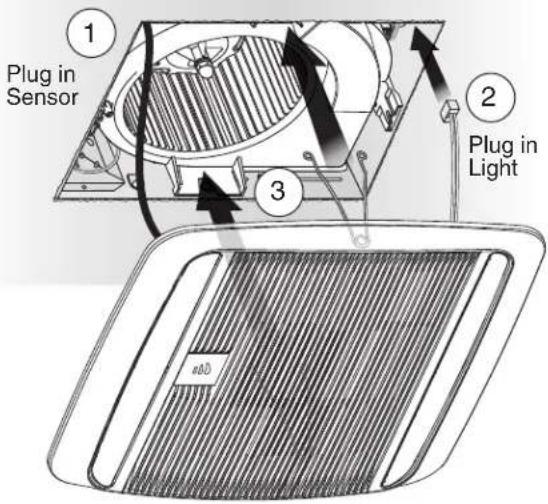 Plug in Sensor Plug in Light ① ② ③