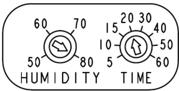 60 70 50 80 HUMIDITY TIME 15 20 30 10 40 5 50 60