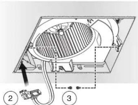 Technical diagram of an air conditioner unit with labeled components and wiring connections