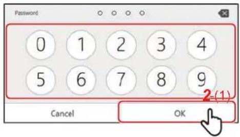 Password 0 1 2 3 4 5 6 7 8 9 Cancel OK 2(1)