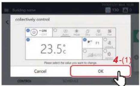 Building name collectively control 23.5° Please select the value you want to change. Cancel OK CONTROL