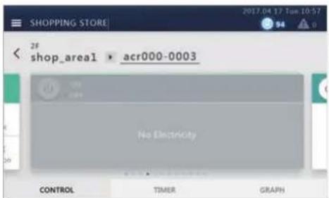 SHOPPING STORE 26 shop_areal | acr000-0003 No Electricity CONTROL TIMER GRAPH