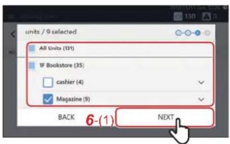 All Units (131) IF Bookstore (35) cashier (4) Magazine (9) BACK 6-(1) NEXT
