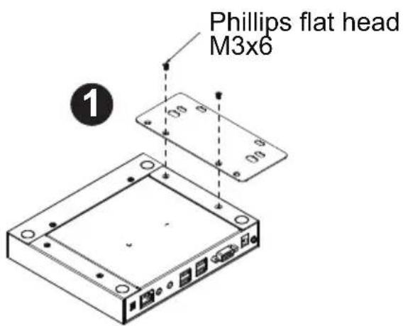 Phillips flat head M3x6 ①