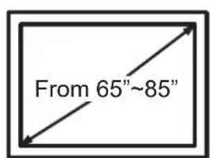 From 65"~85"