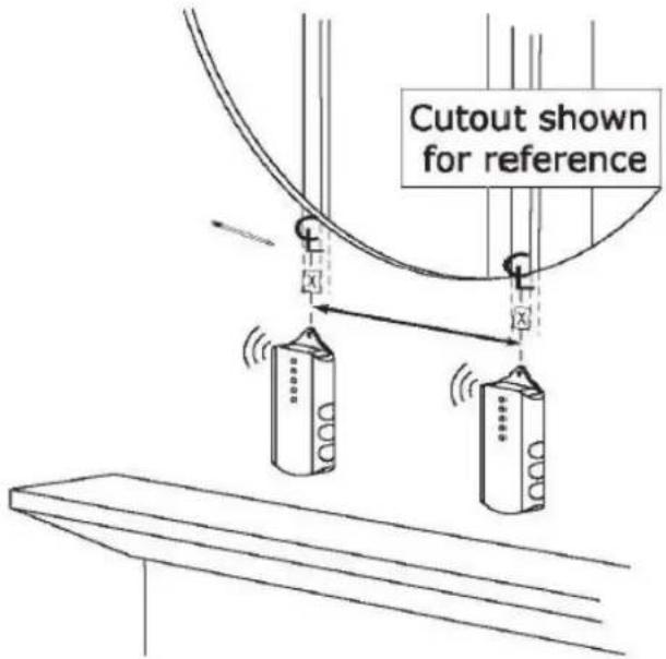 Cutout shown for reference