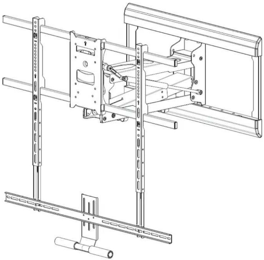 Mount-It! MI-384L - Height Adjustable Fireplace TV Mount - 1