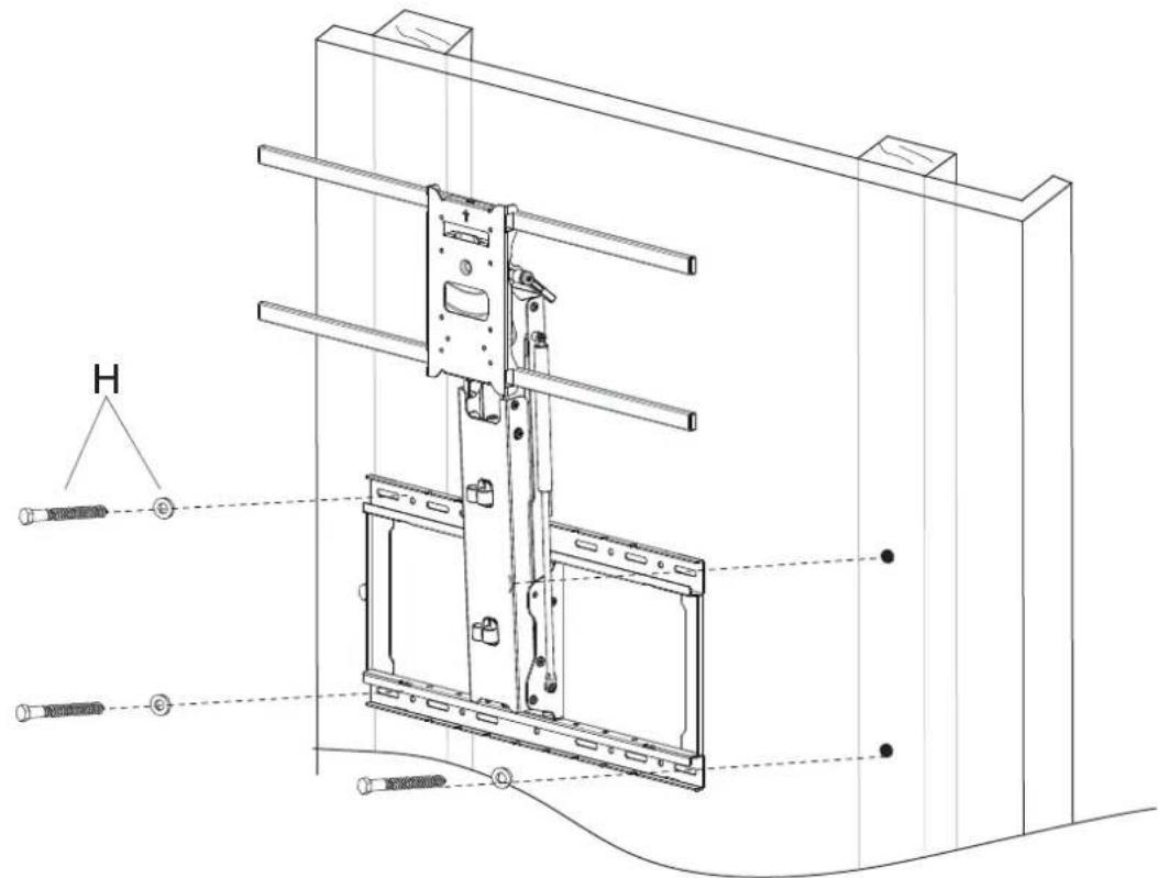Technical diagram of a mechanical device with labeled components and alignment indicators