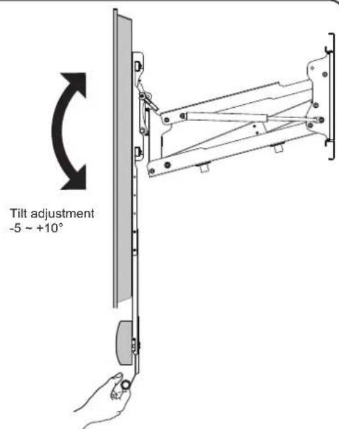 Tilt adjustment -5 ~ +10°