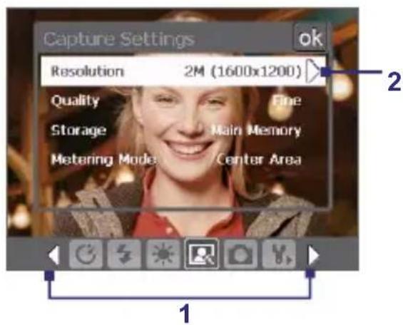 Capture Settings Resolution 2M (1600x1200) Quality Fine Storage Main Memory Metering Mode Center Area