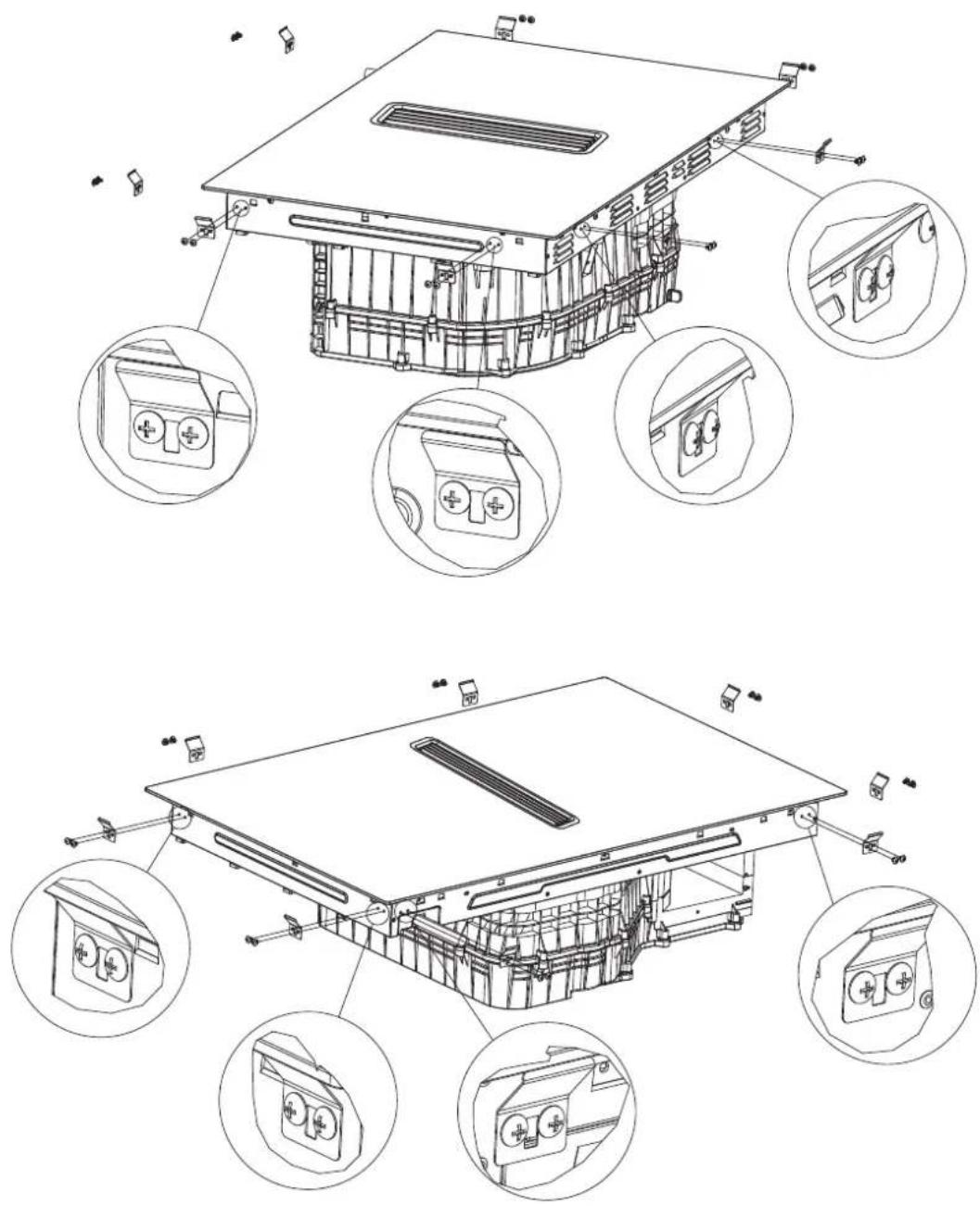Master Kitchen IHMK 8082B SP BK - Installare il deflettore sul piano cottura - 2