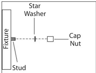 Star Washer Cap Nut Stud Fixture