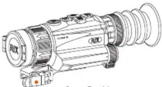 Technical line drawing of a mechanical device with no visible text or symbols