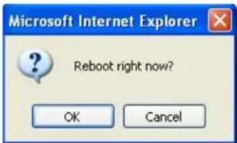 Microsoft Internet Explorer Reboot right now? OK Cancel