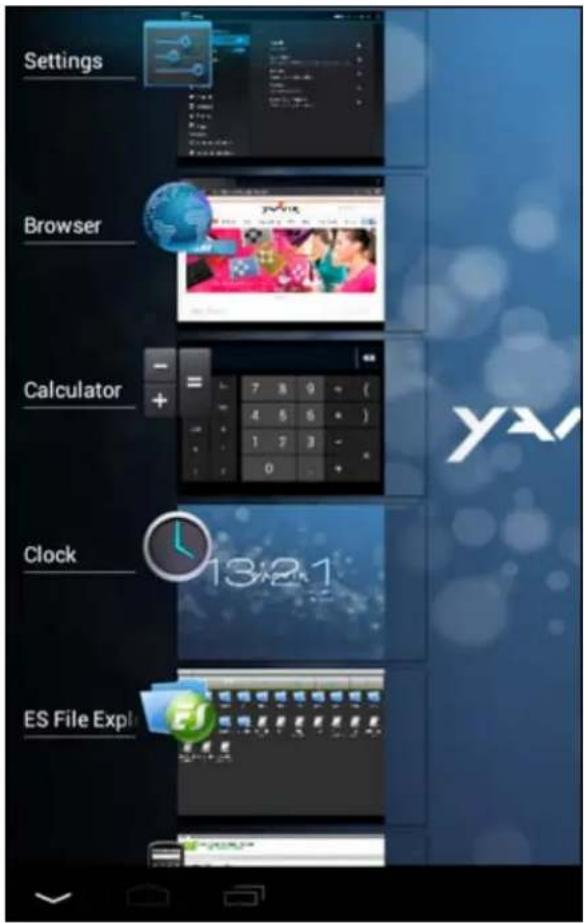 Settings Browser Calculator Clock ES File Expl