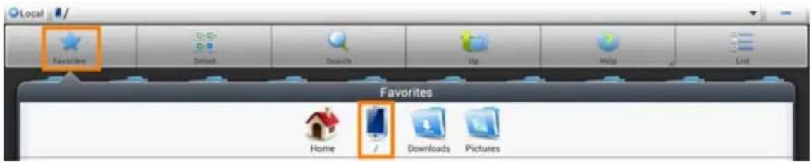 Yarvik GoTab Ion 7 - Přístup do MicroSD karty nebo jednotky USB v aplikaci ES File Explorer (ES správce souborů) - 1