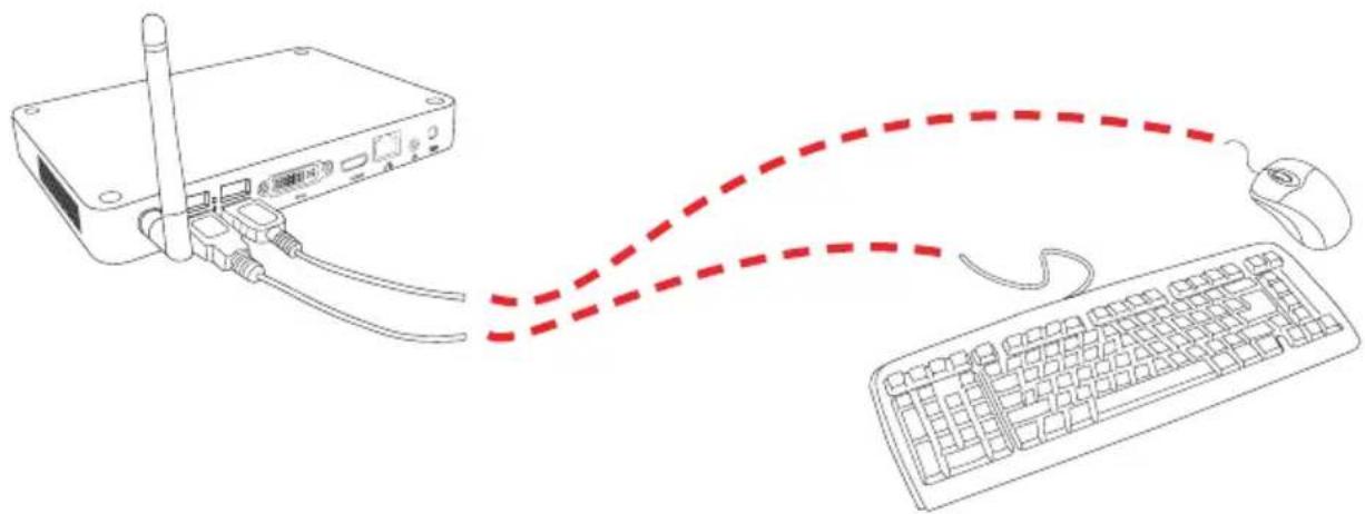 VIEWSONIC VOT133 - Connect the USB Devices - 1