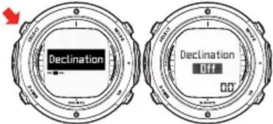 SUUNTO D61 - Declinatie - 1