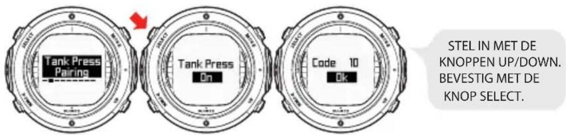 SUUNTO D61 - Paring van flesdruk instellen - 1