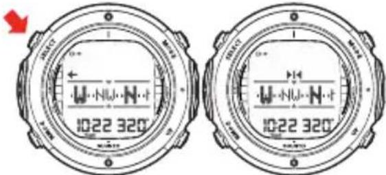 SUUNTO D61 - Een koers vergrendelen - 1