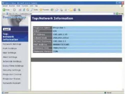 HITACHI ED-A110 - Network Information (Netwerkinformatie) - 1
