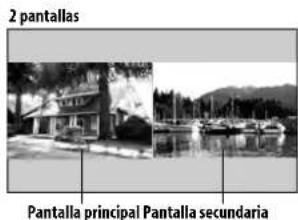 2 pantallas Pantalla principal Pantalla secundaria