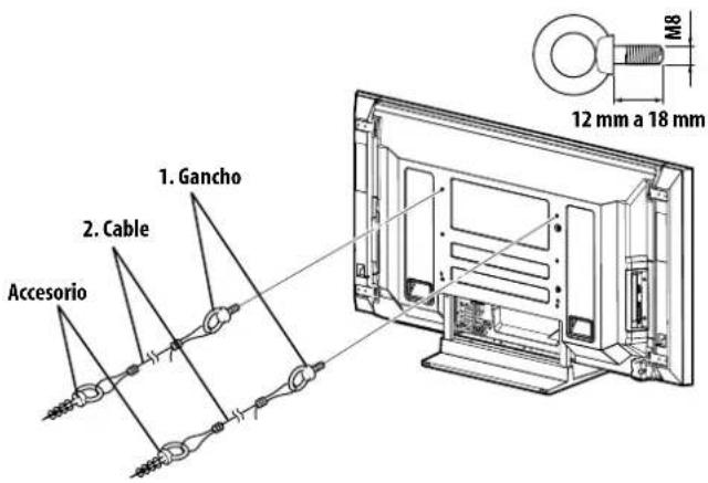 1. Gancho 2. Cable Accesorio 12 mm a 18 mm M8