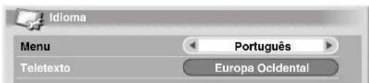 Idioma Menu Português Teletexto Europa Occidental