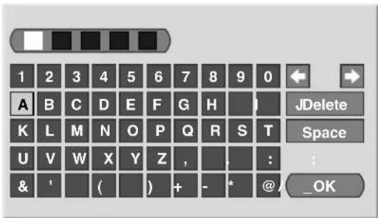 1 2 3 4 5 6 7 8 9 0 A B C D E F G H K L M N O P Q R S T U V W X Y Z , & ' ( ) + - * @_ JDelete Space ; _OK