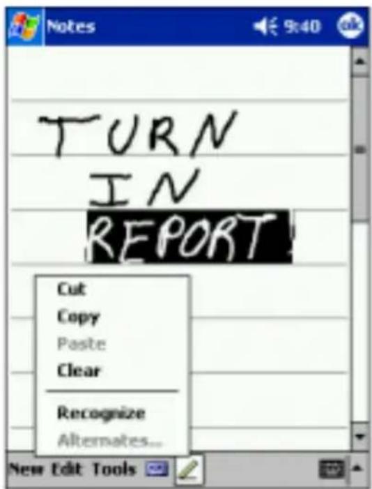 TURN IN REPORT Cut Copy Paste Clear Recognize Alternates...