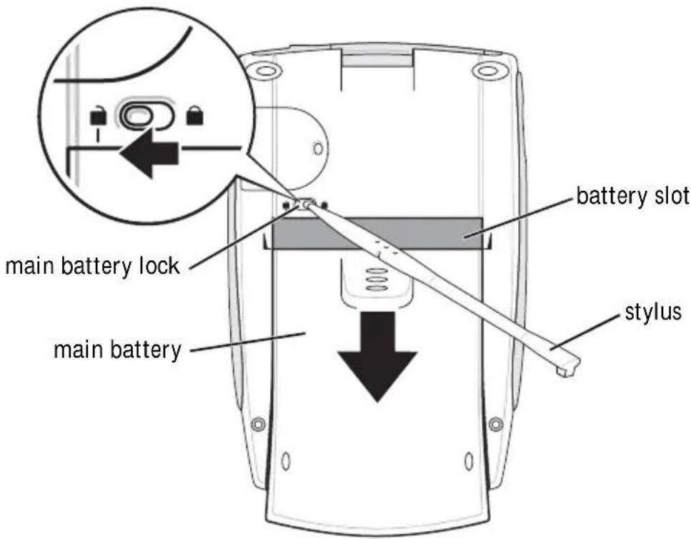 main battery lock main battery battery slot stylus