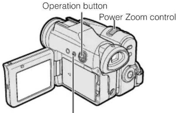 Operation button Power Zoom control