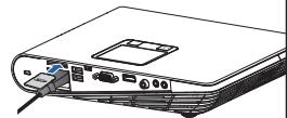 OPTOMA ML1500 - CONNECTER LA SOURCE D'ENTRÉE - VGA / HDMI - 1