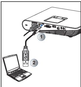 OPTOMA ML1500 - CONNECTEZ UN ORDINATEUR POUR LE MANUEL DE L'UTILISATEUR MONTER LE PROJECTEUR - 1