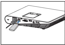 OPTOMA ML1500 - INSÉRER UNE CLÉ USB - 1