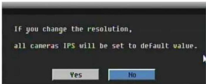 If you change the resolution, all cameras IPS will be set to default value. Yes No
