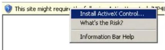 This site might require Install ActiveX Control... What's the Risk? Information Bar Help