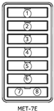 ① ② ③ ④ ⑤ ⑥ ⑦ ⑧ MET-7E