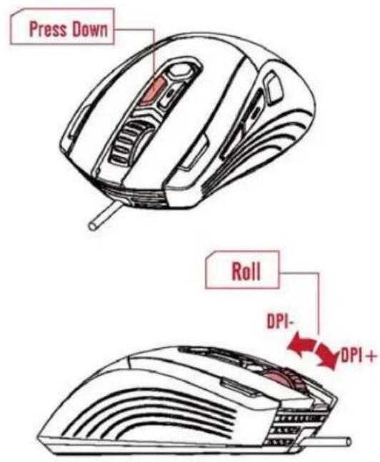 Press Down Roll DPI- DPI+