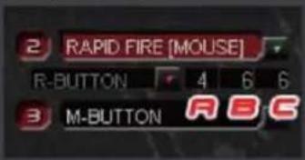 2 RAPID FIRE [MOUSE] R-BUTTON 4 6 6 3 M-BUTTON ABC