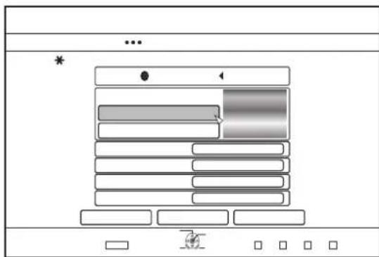 Diagram showing a layout with labeled boxes and a cursor icon, likely representing a web or data interface.