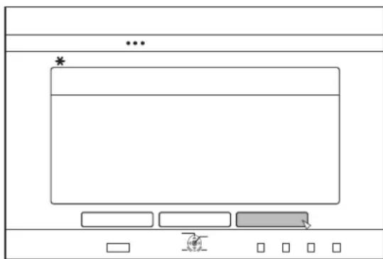 Diagram with a rectangular box containing a horizontal bar, three smaller rectangles below, and a cursor icon pointing to the bottom-right corner.