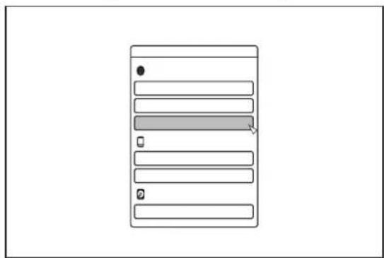 Diagram of a mobile app interface with a user input field and a highlighted placeholder area