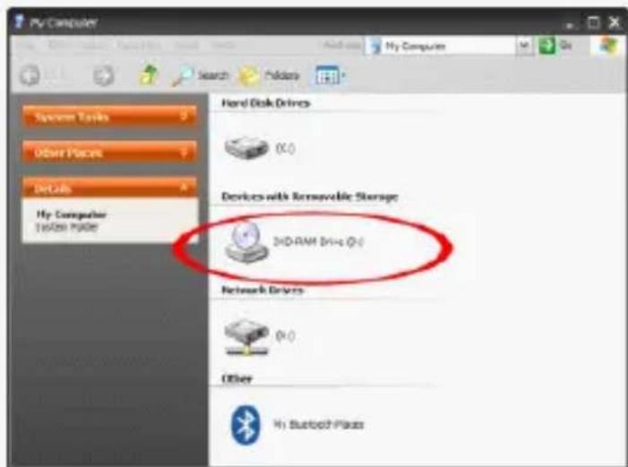 My Computer System Tasks Other Places Details My Computer Details Place Hard Disk Drives (0:) Devices with Removable Storage 3-DRAM Drive (0:) Network Drivers (0:) Other Hi Burboch-Plants