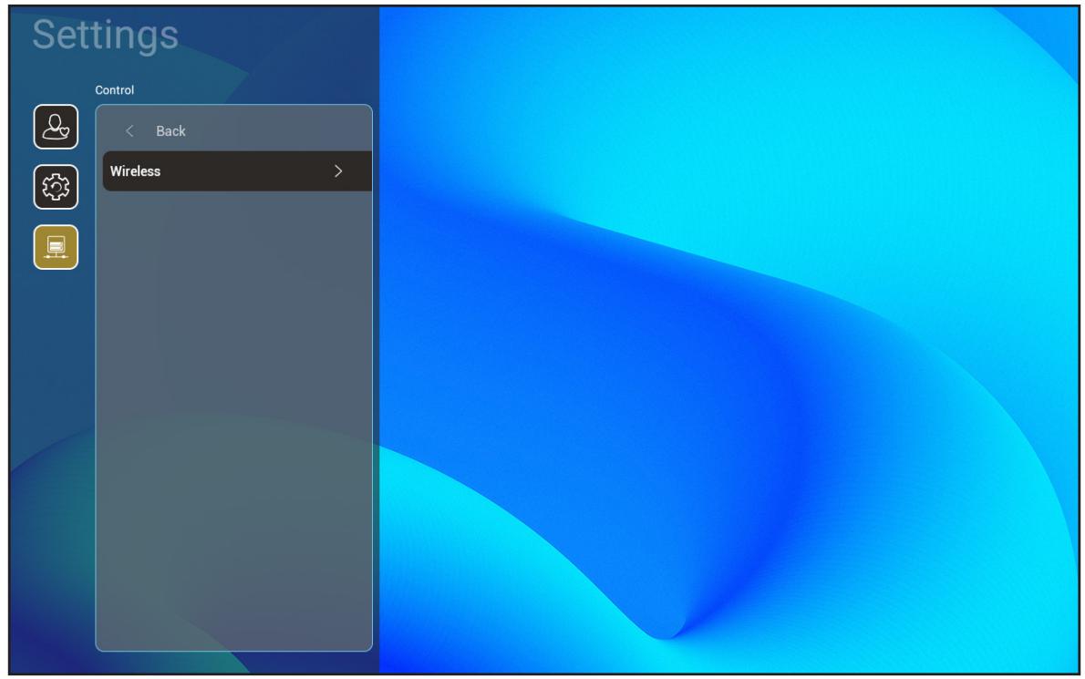 OPTOMA ML750i - Menu de contrôle - 1