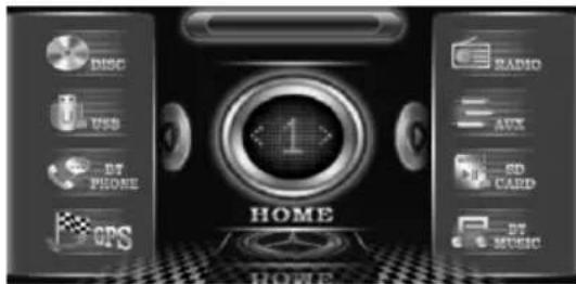 DISC USB DT PHONE GPS HOME RADIO AUX SD CARD DT MUSIC